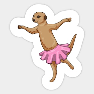 Meerkat Ballerina Ballet Dance Sticker